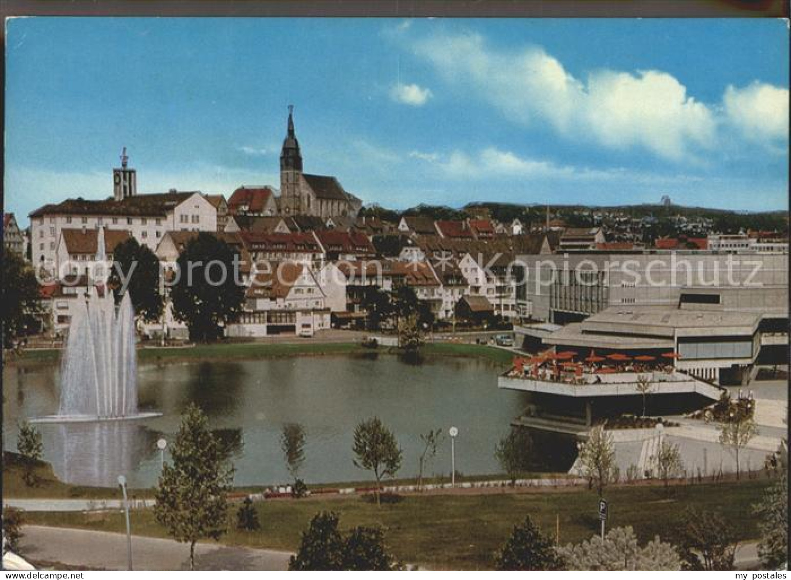 71838896 Boeblingen Kongresshalle Stadtkirche Rathaus Unterer See Fontaene Boebl - Boeblingen