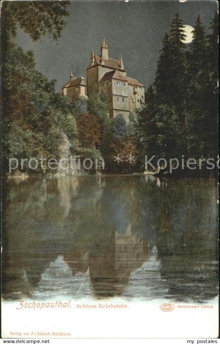 71838474 Zschopautal Schloss Kriebstein Im Mondschein Zschopautal - Zschopau