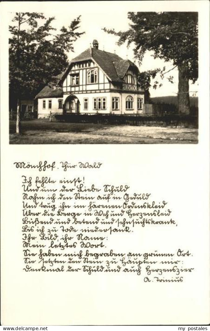 71838465 Elgersburg Waldgasthof Moenchhof Gedicht Elgersburg - Elgersburg