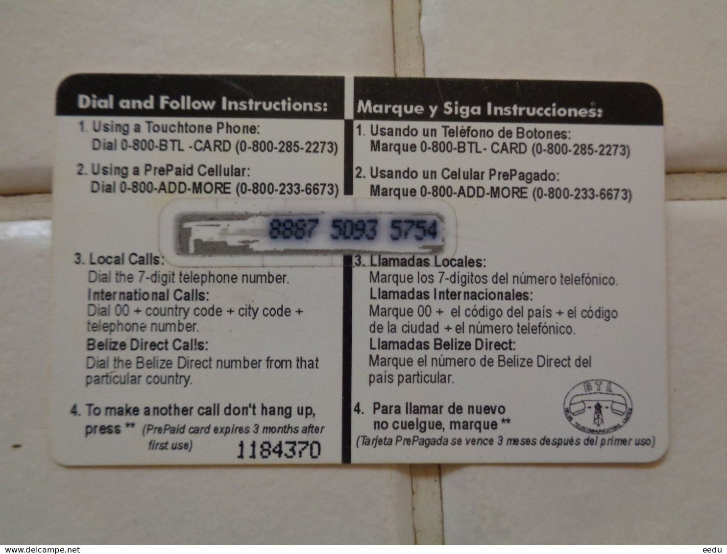 Belize Phonecard - Belice