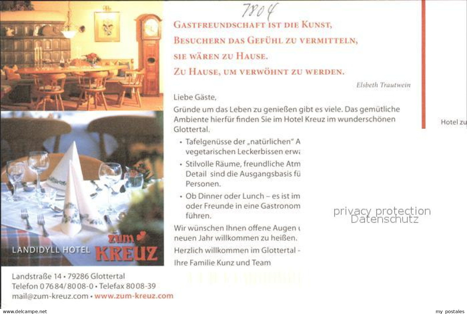 71832700 Glottertal Hotel Zum Kreuz Gutschein  Glottertal - Glottertal