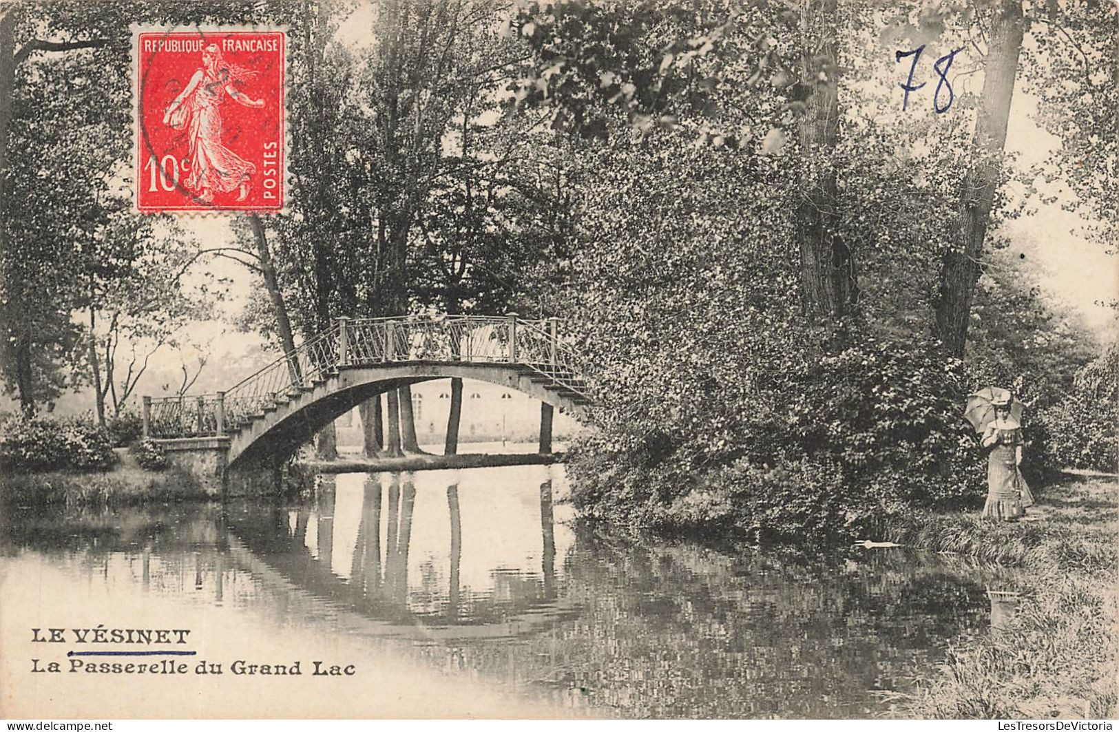 FRANCE -  Le Vesinet - Vue Sur La Passerelle Du Grand Lac - Carte Postale Ancienne - Le Vésinet