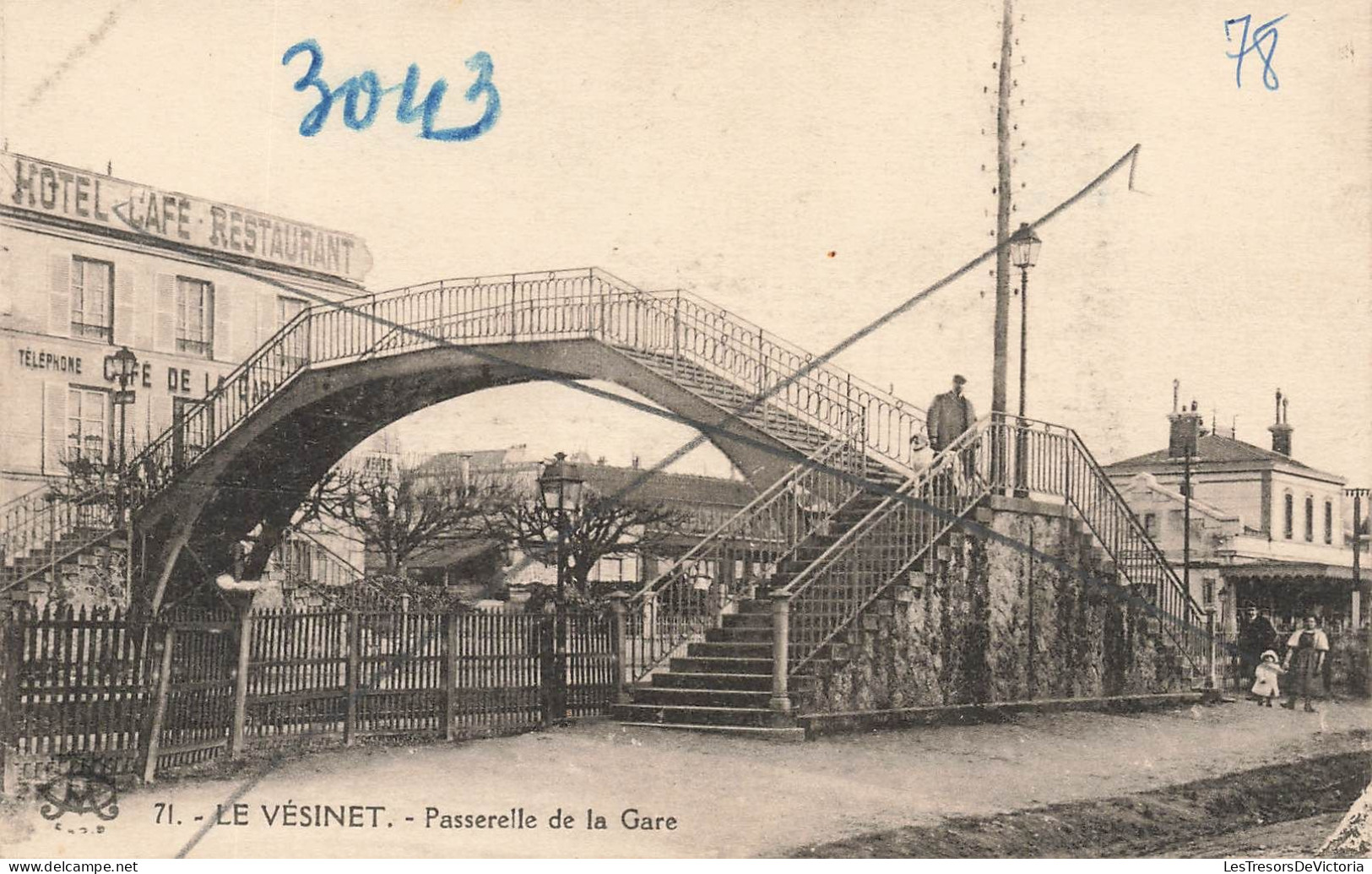 FRANCE -  Le Vésinet - Vue Sur La Passerelle De La Gare - Carte Postale Ancienne - Le Vésinet