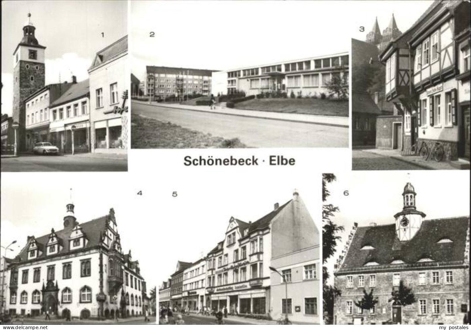 41269746 Schoenebeck Elbe Salztorturm Volksschwimmhalle Rosmarienstrasse Rathaus - Schoenebeck (Elbe)