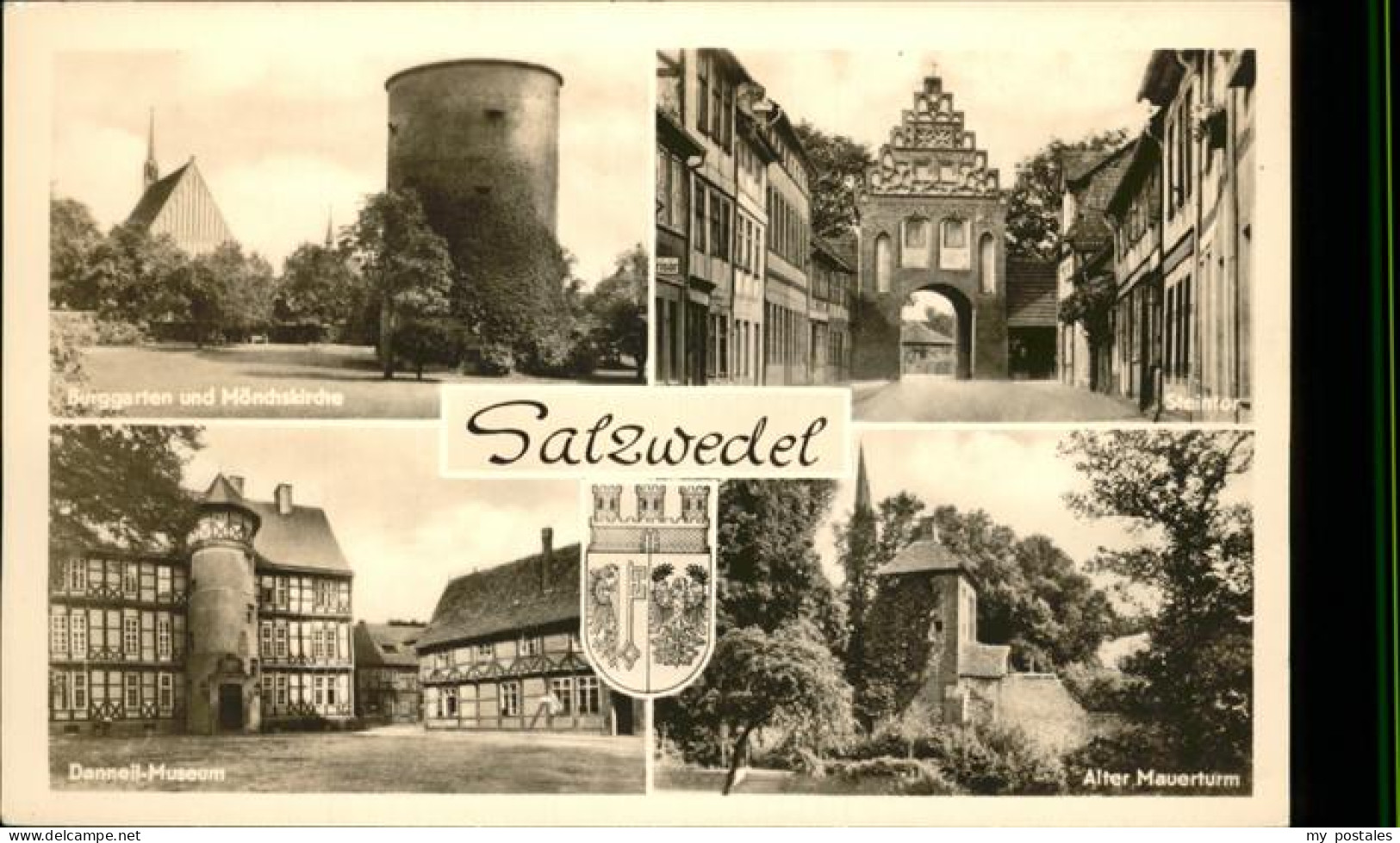 41269616 Salzwedel Burggarten Moenchskirche Steintor Danneil Museum Mauerturm St - Salzwedel