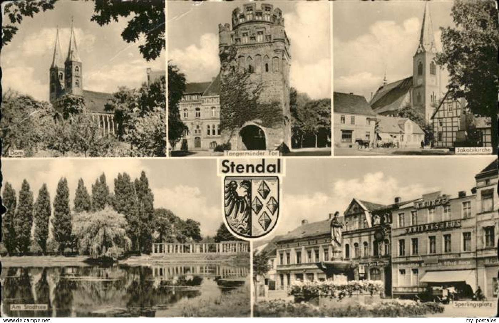 41269594 Stendal Dom Tangermuender Tor Jakobikirche Sperlingsplatz Stadtsee Sten - Stendal