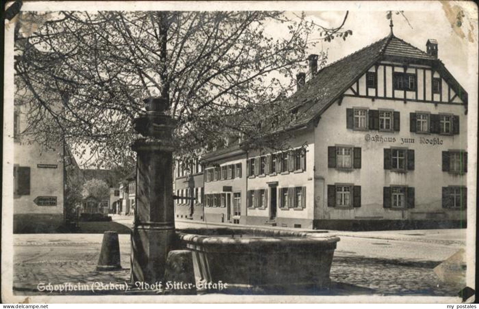 41269426 Schopfheim Gasthaus Zum Roessle Brunnen Schopfheim - Schopfheim