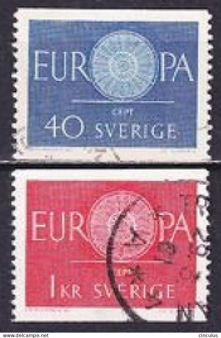 1960. Sweden. Europa (C.E.P.T.) - Wheel. Used. Mi. Nr. 463-64 - Used Stamps