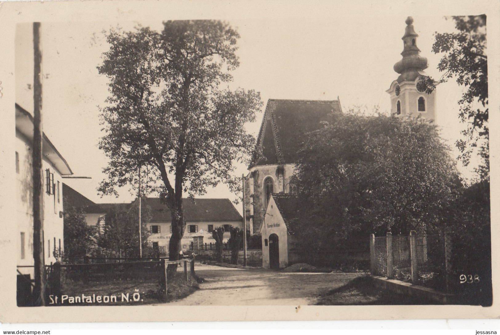 AK - NÖ - St. Pantaleon - Ortsansicht Mit Ehemaligen Alten Gasthof - 1931 - Amstetten