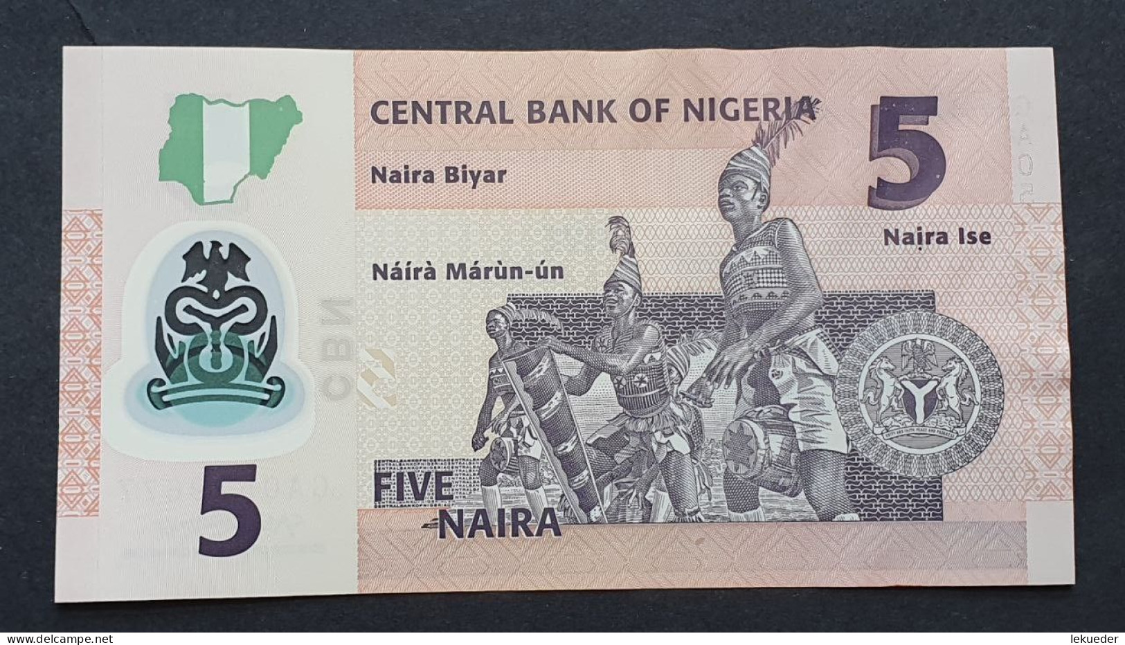 Billete De Banco De NIGERIA - 5 Naira (Polímero), 2021  Sin Cursar - Nigeria