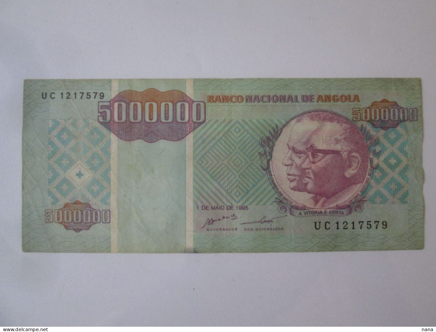 Rare! Angola 5000000/5 Million Kwanzas 1995,see Pictures - Angola