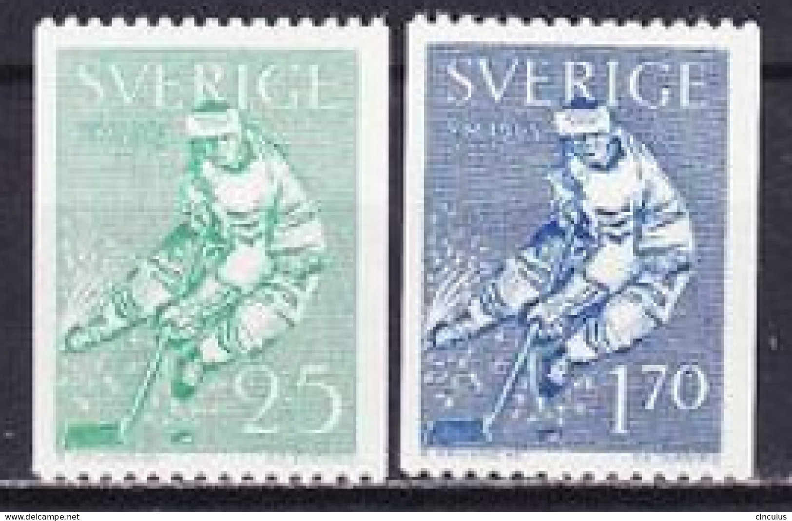 1963. Sweden. WC Ice Hockey. MNH. Mi. Nr. 502-03 - Neufs