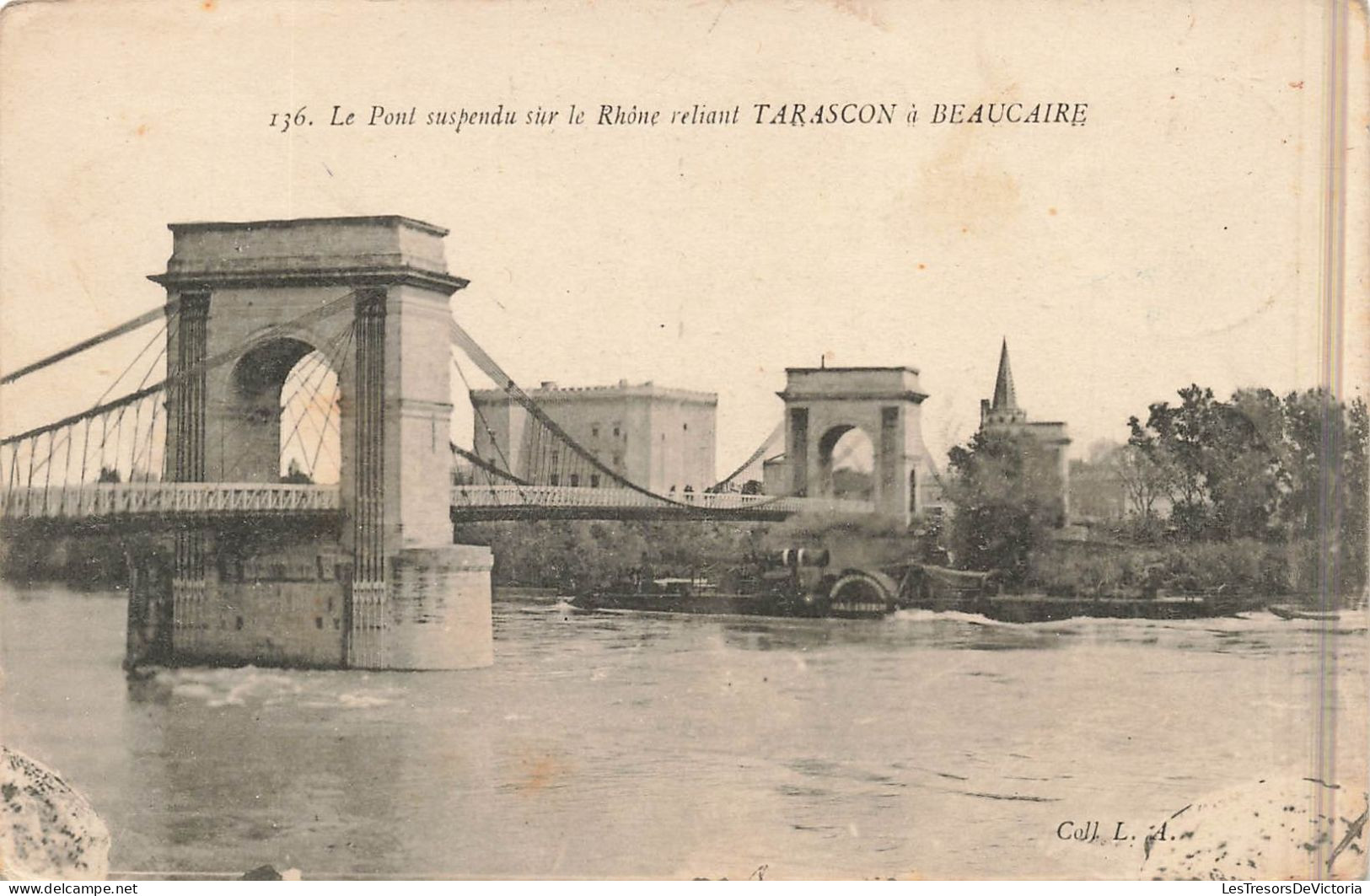 FRANCE - Le Pont Suspendu De Tarascon à Beaucaire  - Carte Postale Ancienne - Beaucaire