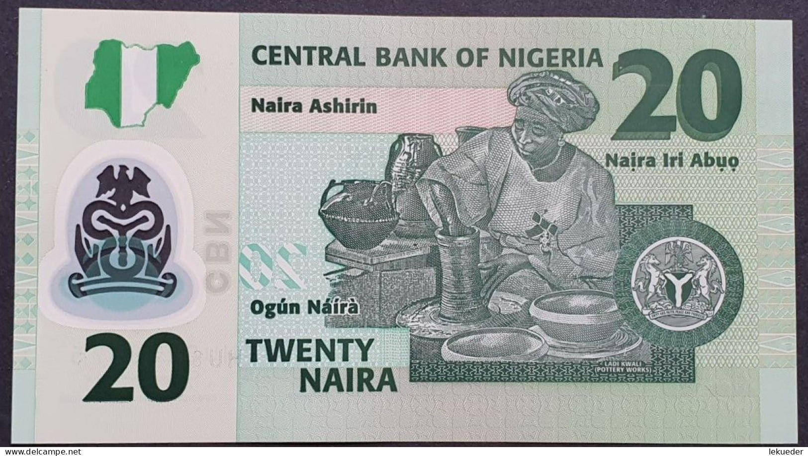 Billete De Banco De NIGERIA - 20 Naira (Polímero), 2022  Sin Cursar - Nigeria