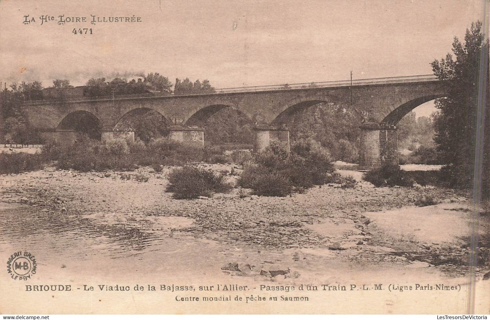 FRANCE - Brioude - Le Viaduc De La Bajasse, Sur L'Allier - Passage D'un Train - PLM - Carte Postale Ancienne - Brioude