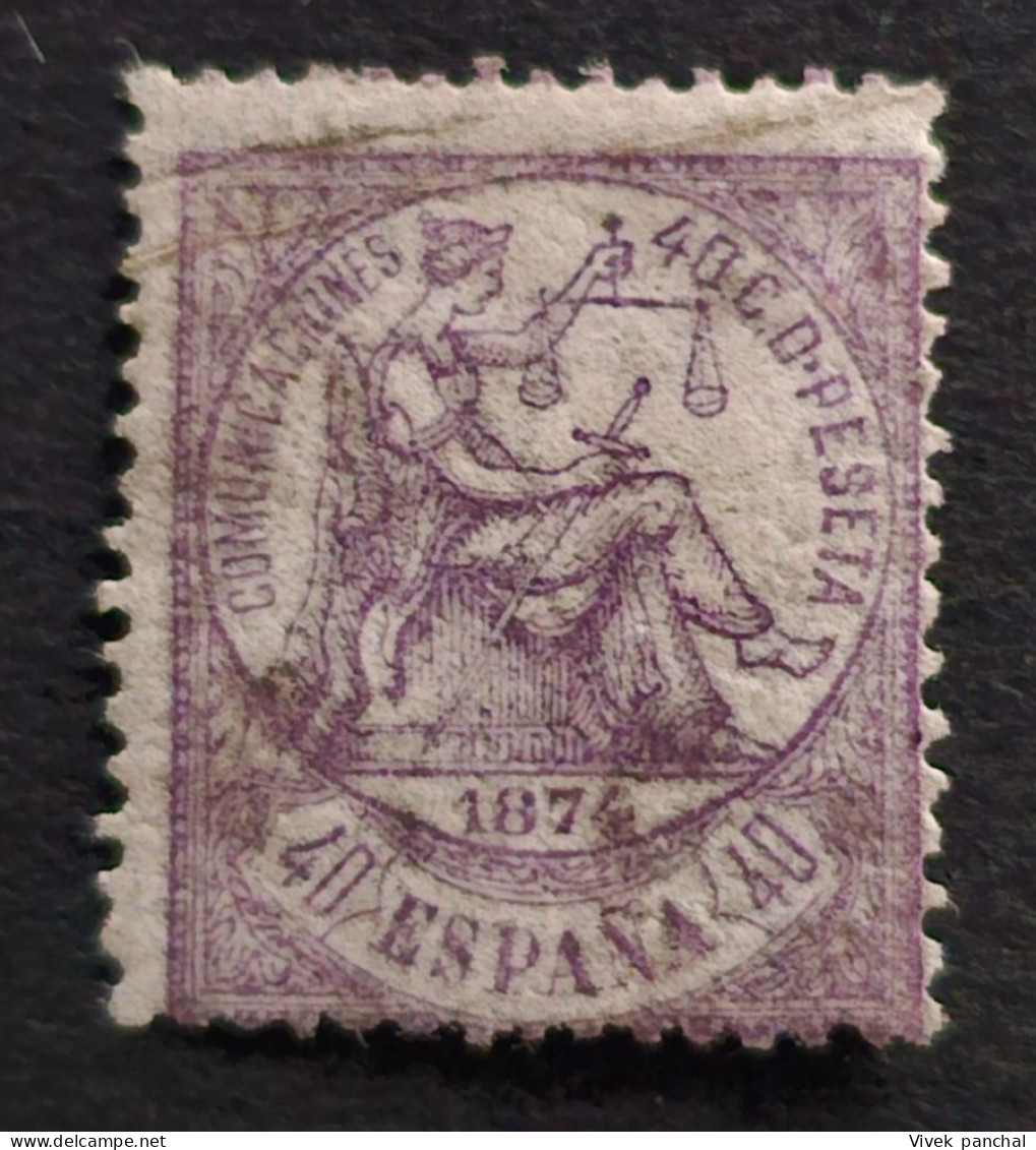 SPAIN 1874 Justice 40ct Violet Mint - Nuevos