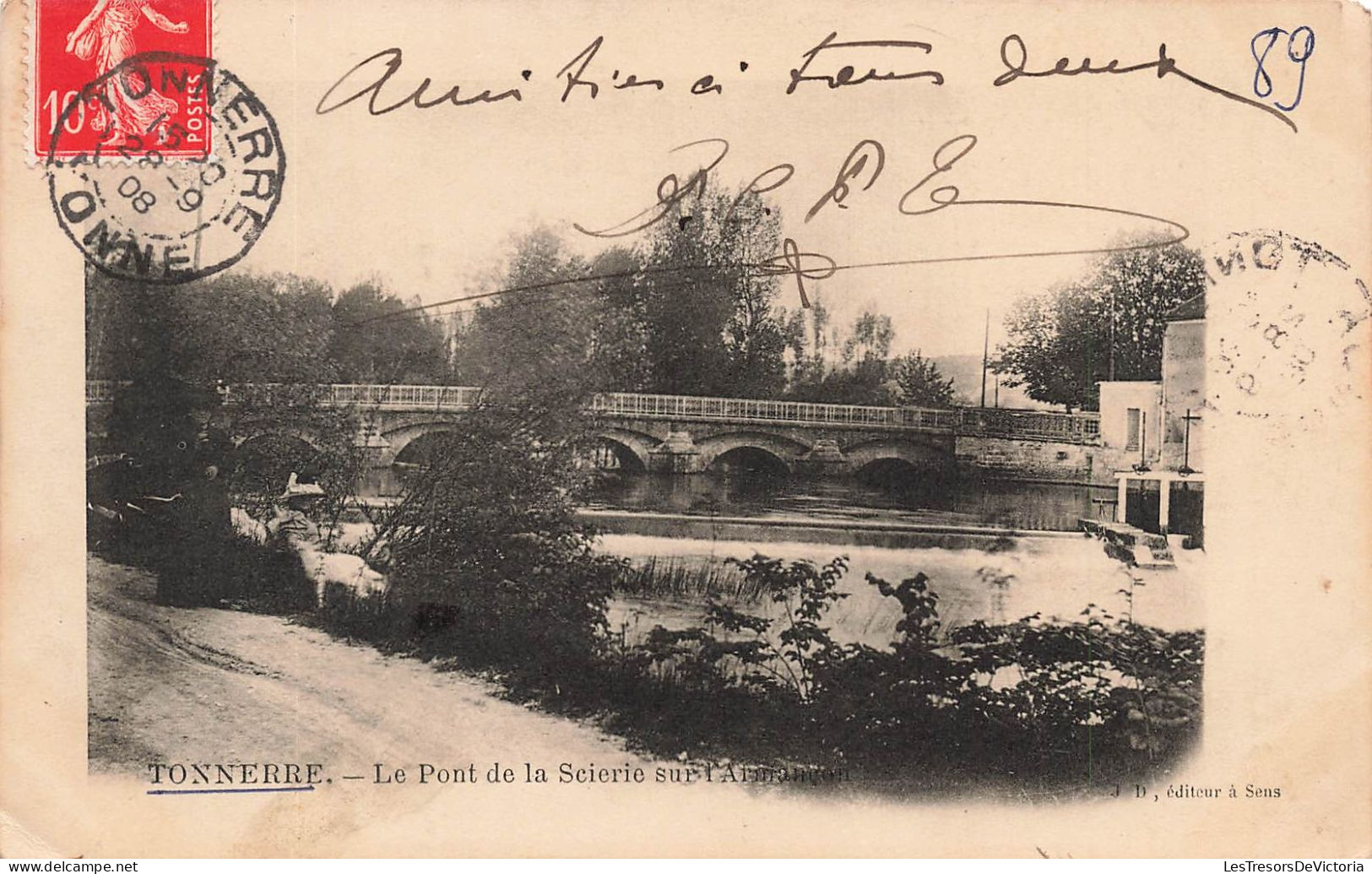 FRANCE - Tonnerre - Le Pont De La Scierie Sur L'Armançon - Carte Postale Ancienne - Tonnerre