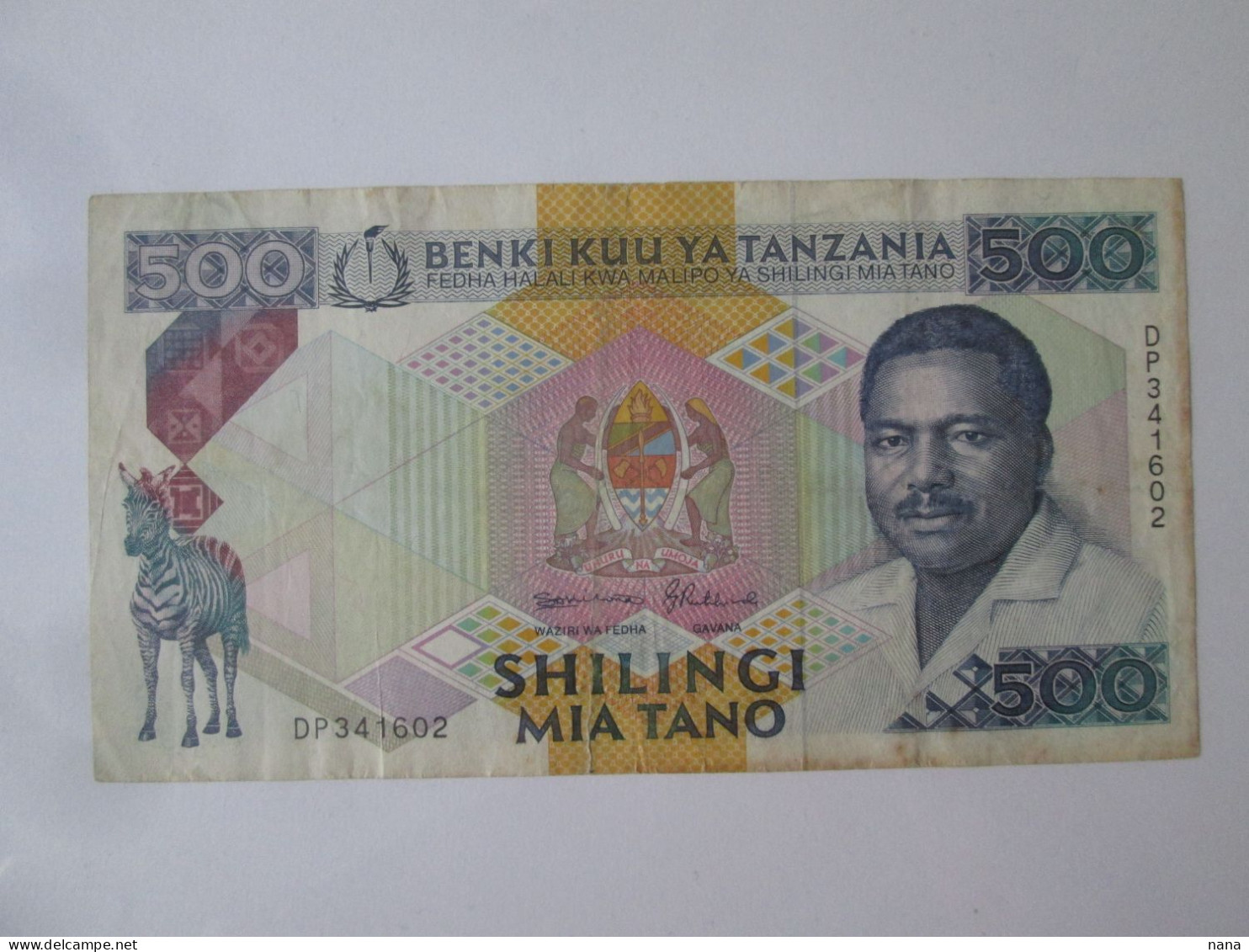 Tanzania 500 Shilingi 1989 Banknote,see Pictures - Tansania