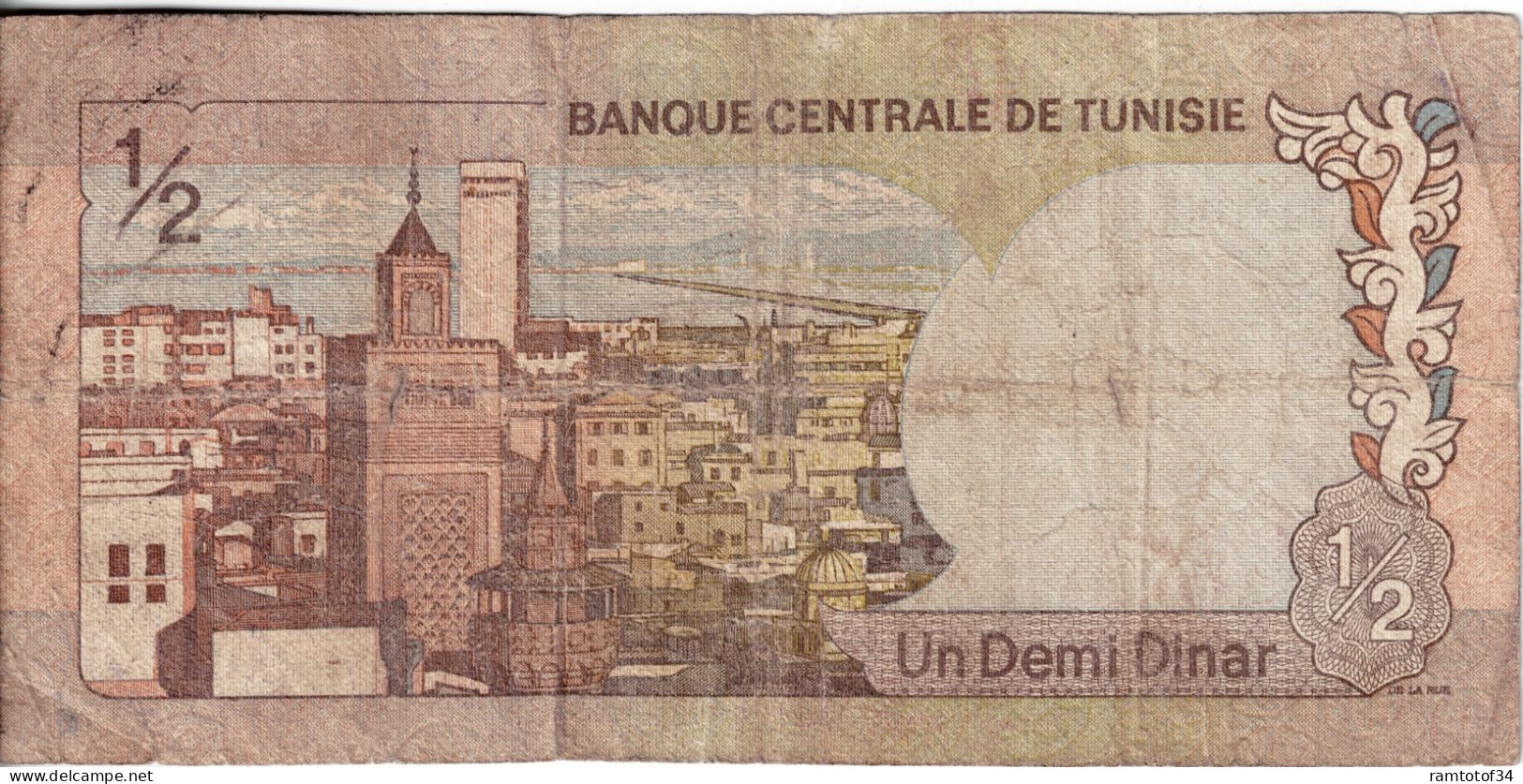 TUNISIE - ½ Dinar 1972 (671061) - Tunesien