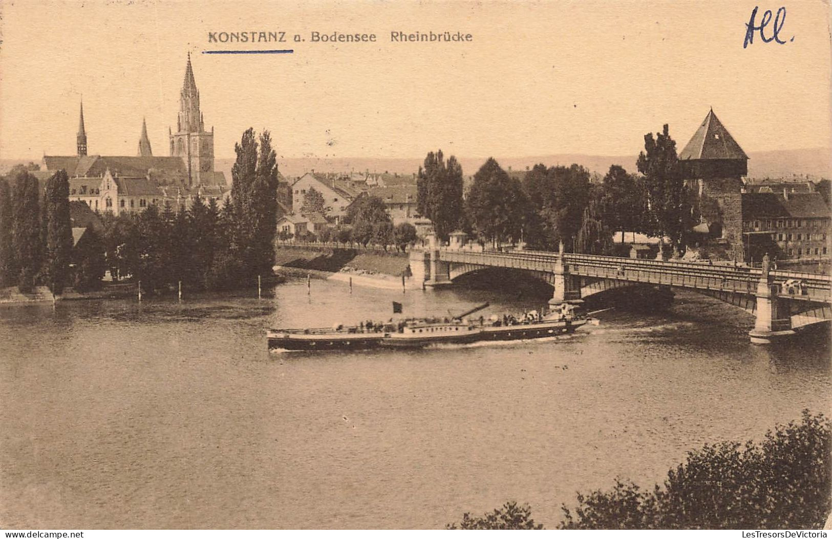 ALLEMAGNE - Konstanz A. Bodensee - Rheinbrücke - Carte Postale Ancienne - Konstanz