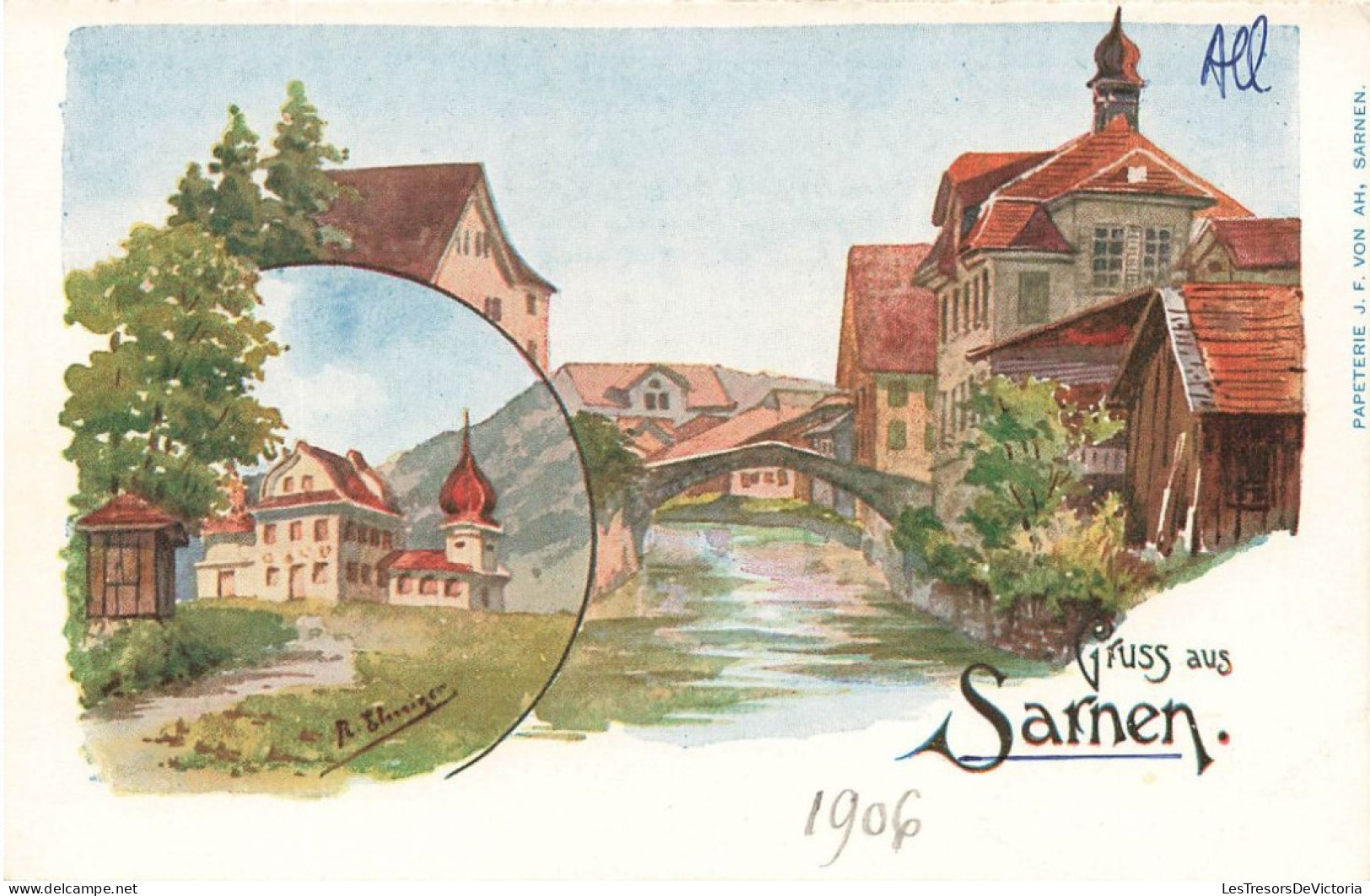 SUISSE - Gruss Aus Sarnen - Colorisé -  Carte Postale Ancienne - Sarnen