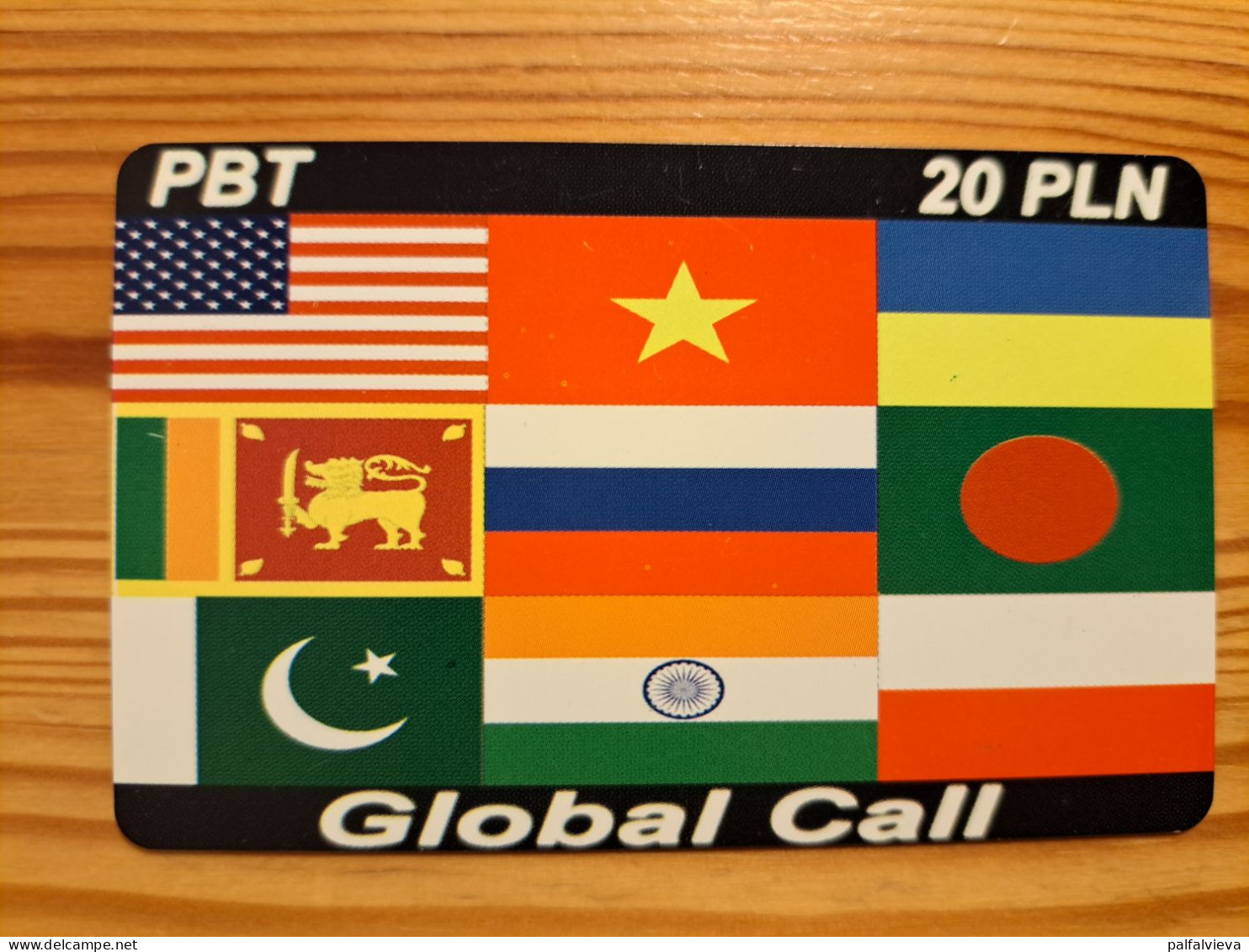 Prepaid Phonecard Poland, PBT, Global Call - Flag - Polen