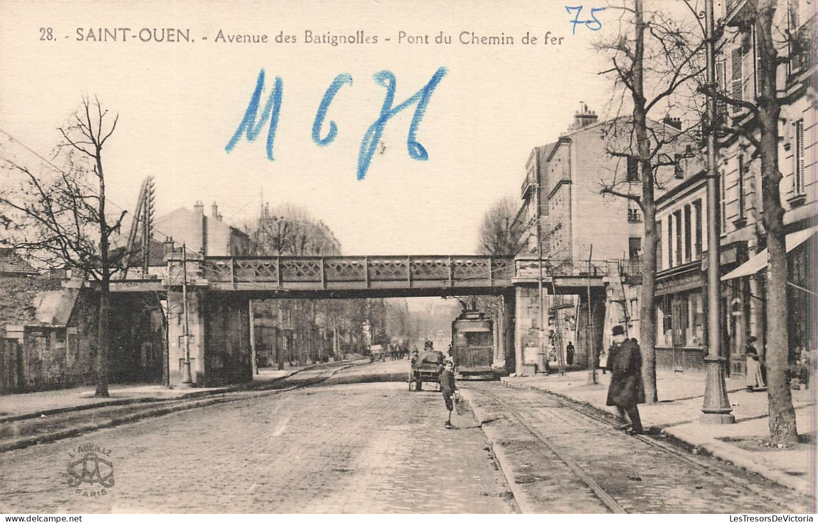 FRANCE - St Ouen - Avenue Des Batignolles - Pont Du Chemin De Fer - Carte Postale Ancienne - Saint Ouen