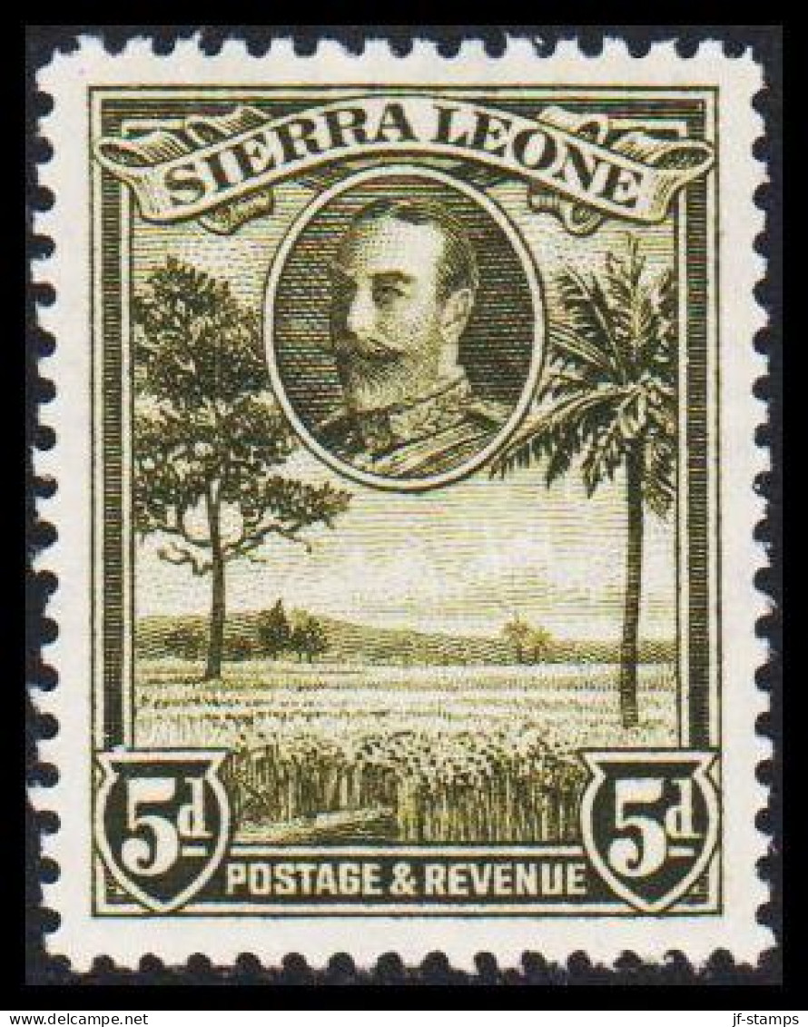 1932. SIERRA LEONE. Georg V  & Landscapes 5 D. Very Light Hinged.  (MICHEL 124) - JF542088 - Sierra Leone (...-1960)