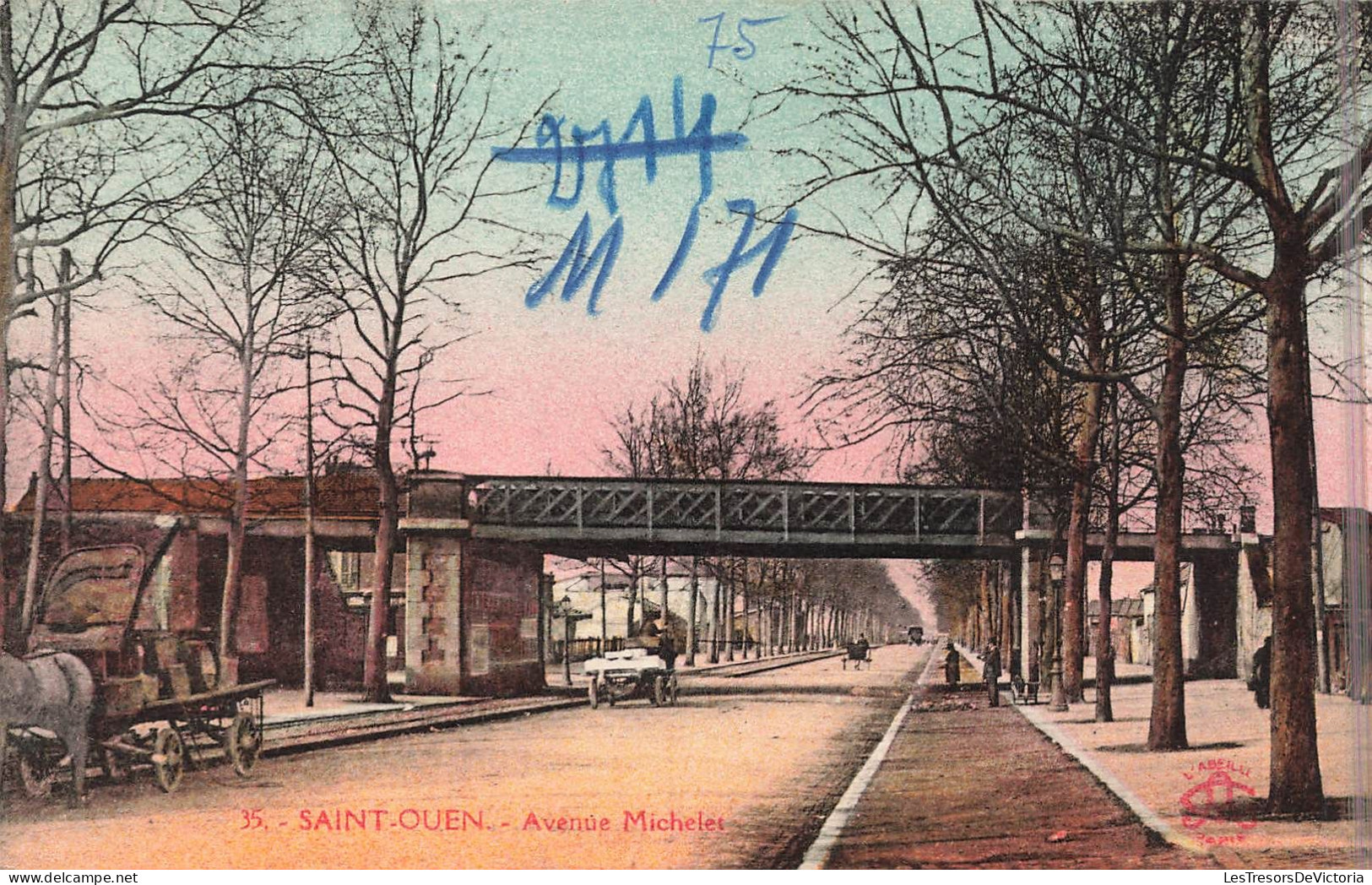 FRANCE - St Ouen - Avenue Michelet  - Pont - Carte Postale Ancienne - Saint Ouen