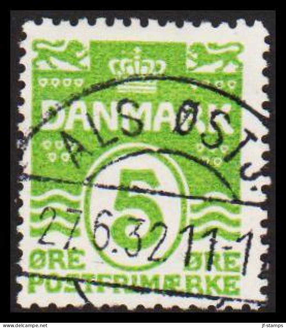 1932. DANMARK. 5 ØRE LUXUS Cancelled ALS ØSTJ. 27.6.32.  - JF541740 - Used Stamps