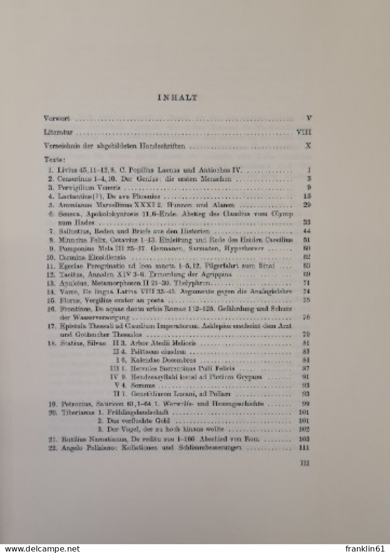 Lateinisches Leseheft Zur Einführung In Paläographie Und Textkritik. - 4. 1789-1914