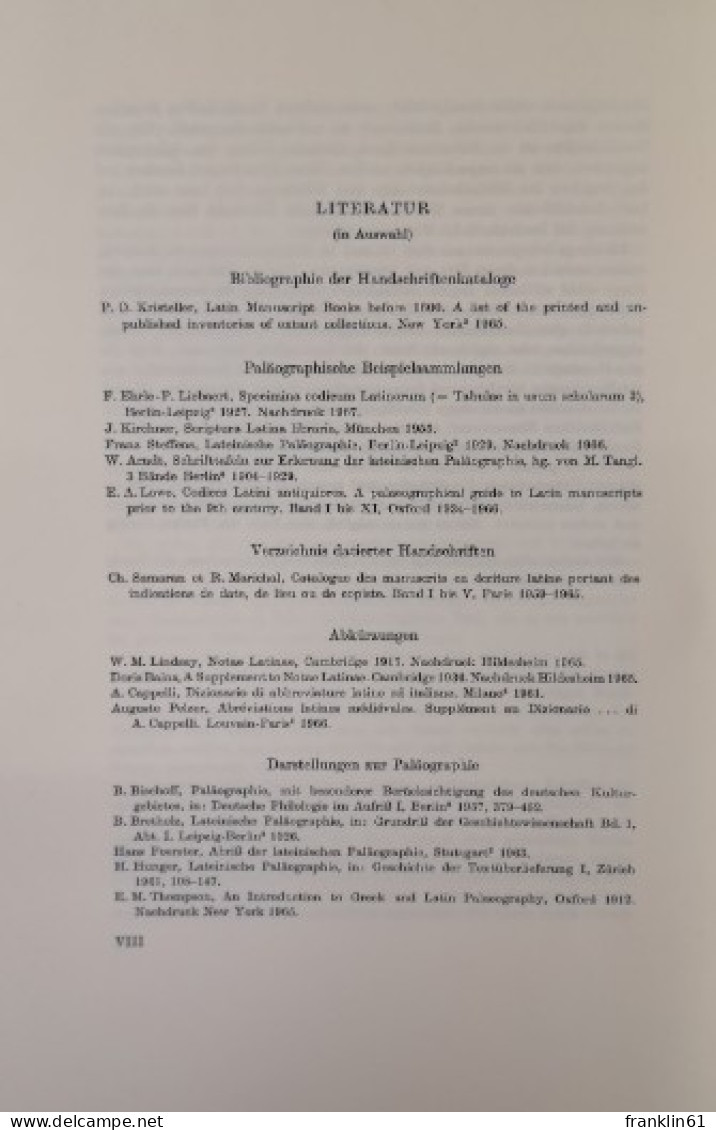 Lateinisches Leseheft Zur Einführung In Paläographie Und Textkritik. - 4. 1789-1914