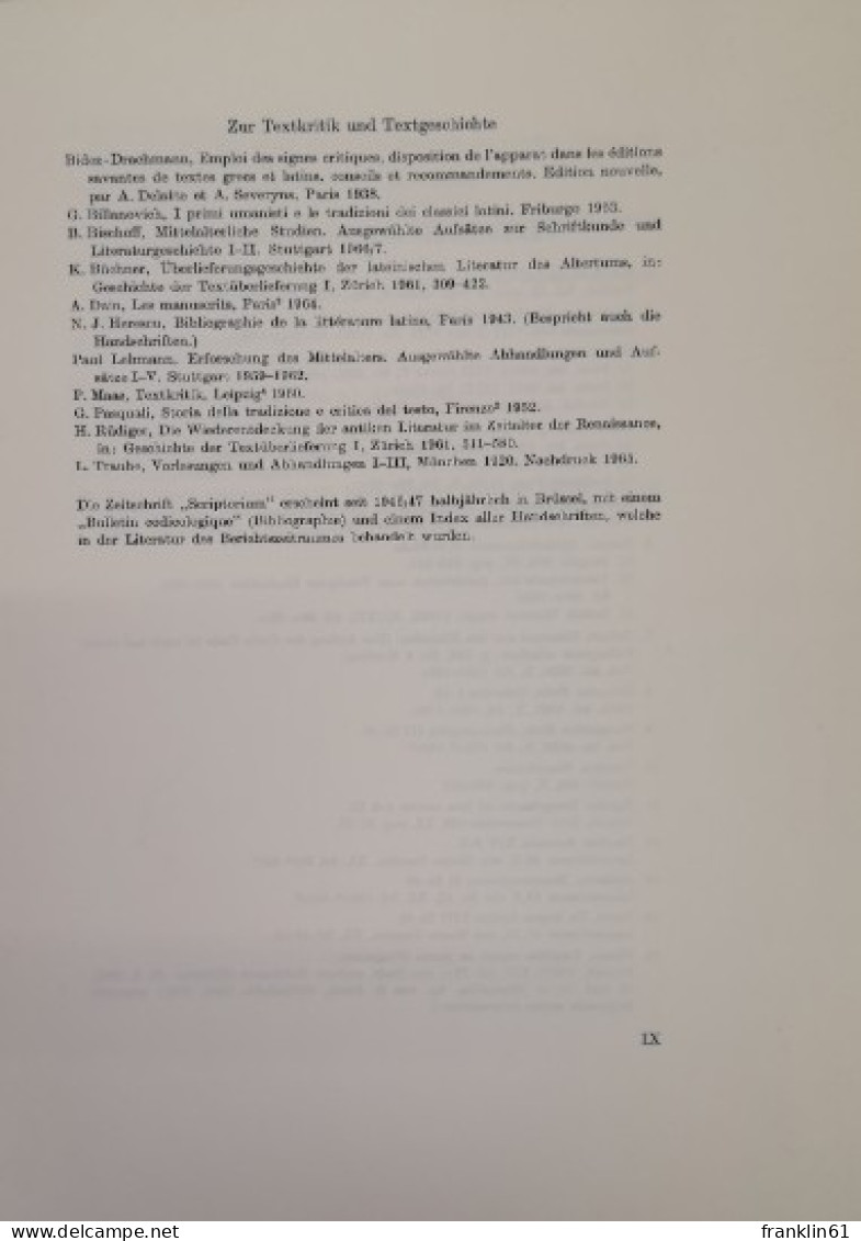 Lateinisches Leseheft Zur Einführung In Paläographie Und Textkritik. - 4. 1789-1914