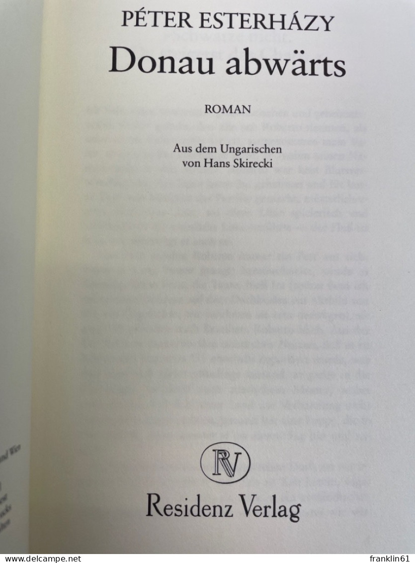 Donau Abwärts : Roman. - Sonstige & Ohne Zuordnung