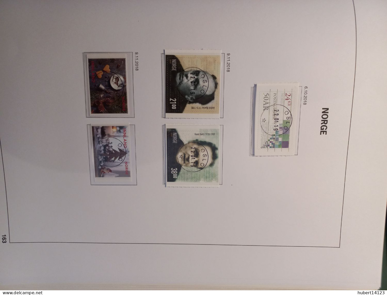 NORVEGE NORGE ALBUM DAVO COMPLET DE 2002 à 2018 feuilles avec pochettes transparentes