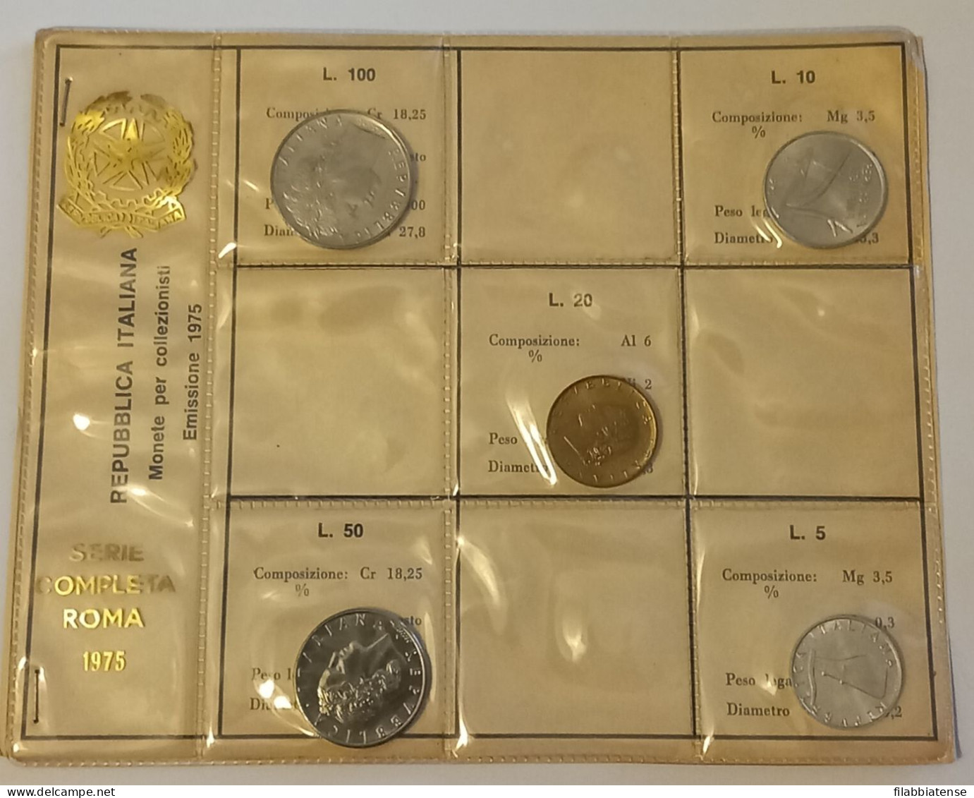 1975 - Italia Serietta Lire ---- - Mint Sets & Proof Sets