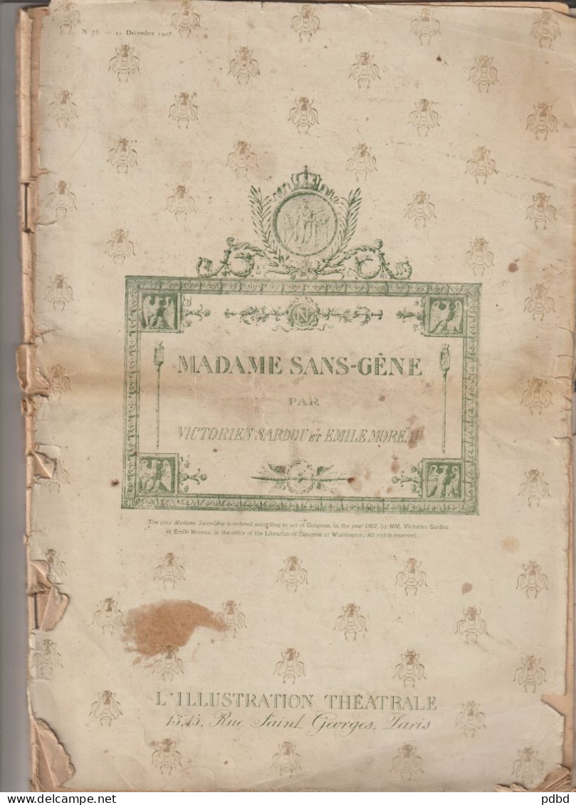 Livret . Illustration Théâtrale . L'Affaire Des Poisons . Victorien Sardou . 1908 . - Theatre