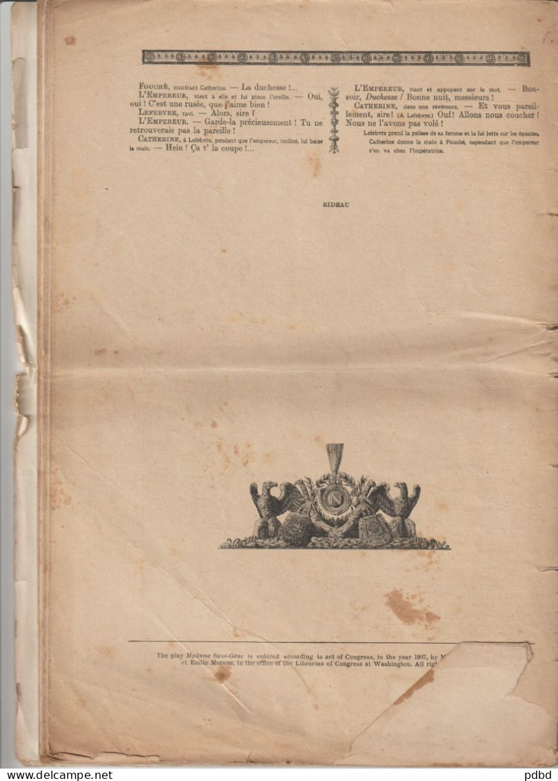 Livret . Illustration Théâtrale . L'Affaire Des Poisons . Victorien Sardou . 1908 . - Théâtre