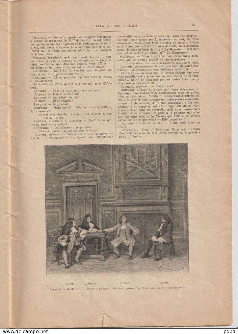 Livret . Illustration Théâtrale . L'Affaire Des Poisons . Victorien Sardou . 1908 . - Theatre