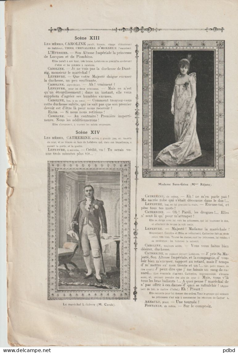 Livret . Madame Sans Gêne . Victorien Sardou Et Emile More . 1907 . - Theatre