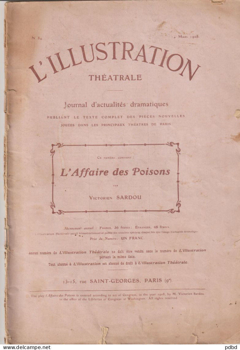 Livret . Madame Sans Gêne . Victorien Sardou Et Emile More . 1907 . - Théâtre