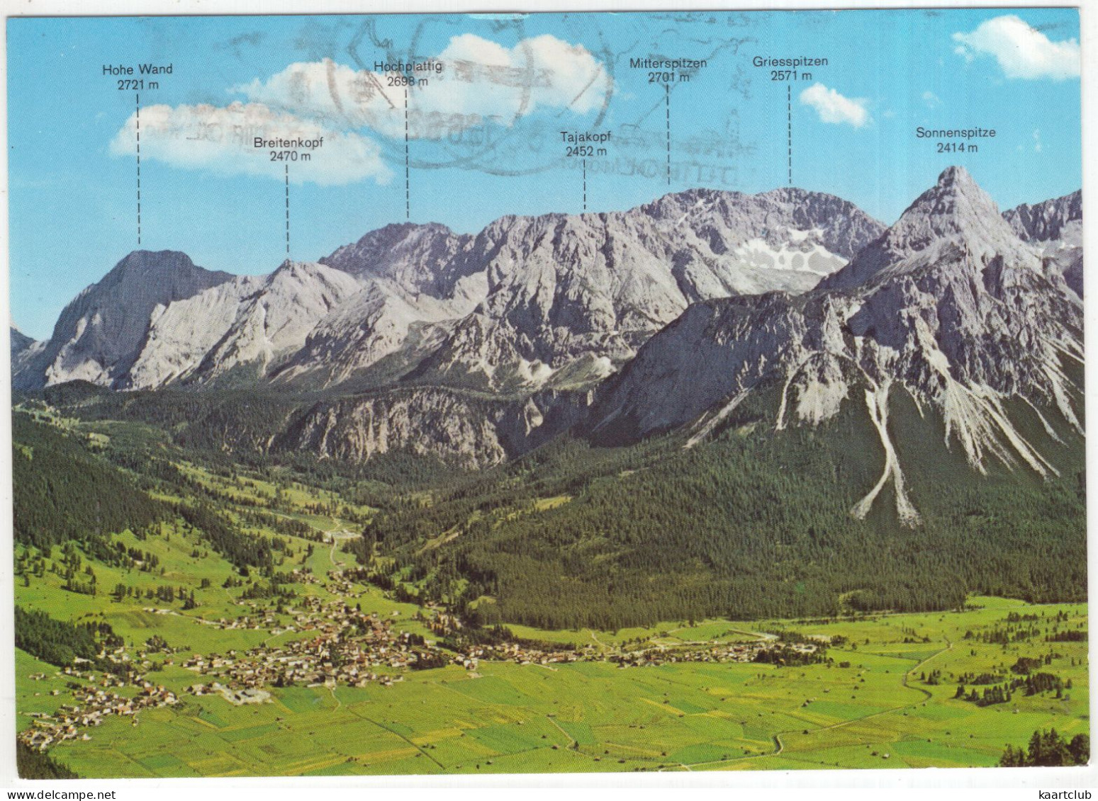 Ehrwald, 1000 M, Tirol Mit Mieminger Gebirge, 2760 M  - (Tirol, Österreich/Austria) - Ehrwald