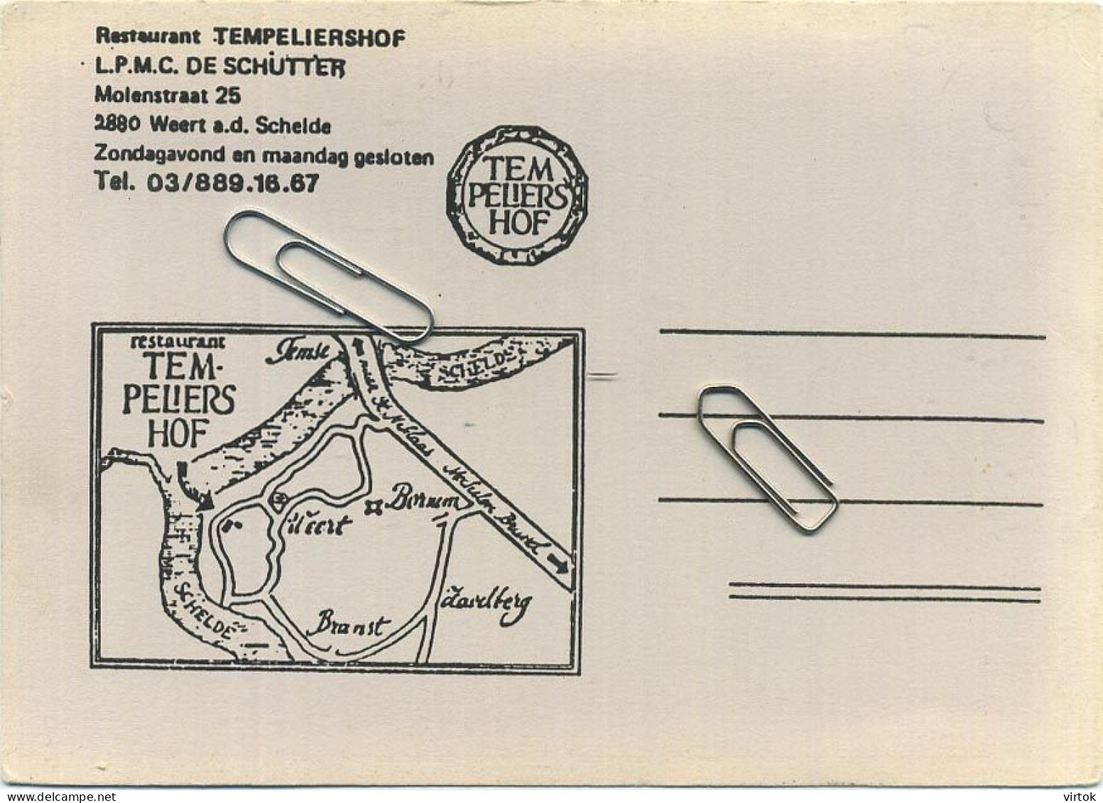 WEERT :  Tempeliershof    (  Groot Formaat 15 X 10.5 Cm ) - Bornem