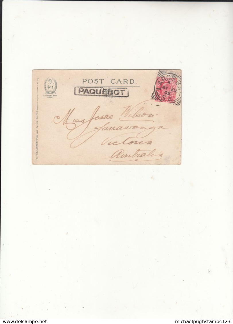 South Australia / Paquebot Mail / G.B. Stamps / Square Circles - Sonstige & Ohne Zuordnung