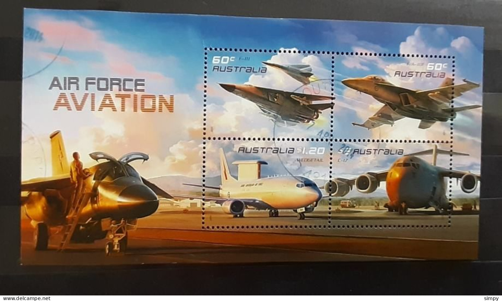 AUSTRALIA 2011 Air Force Aviation Used Mini Sheet Block - Blocks & Sheetlets