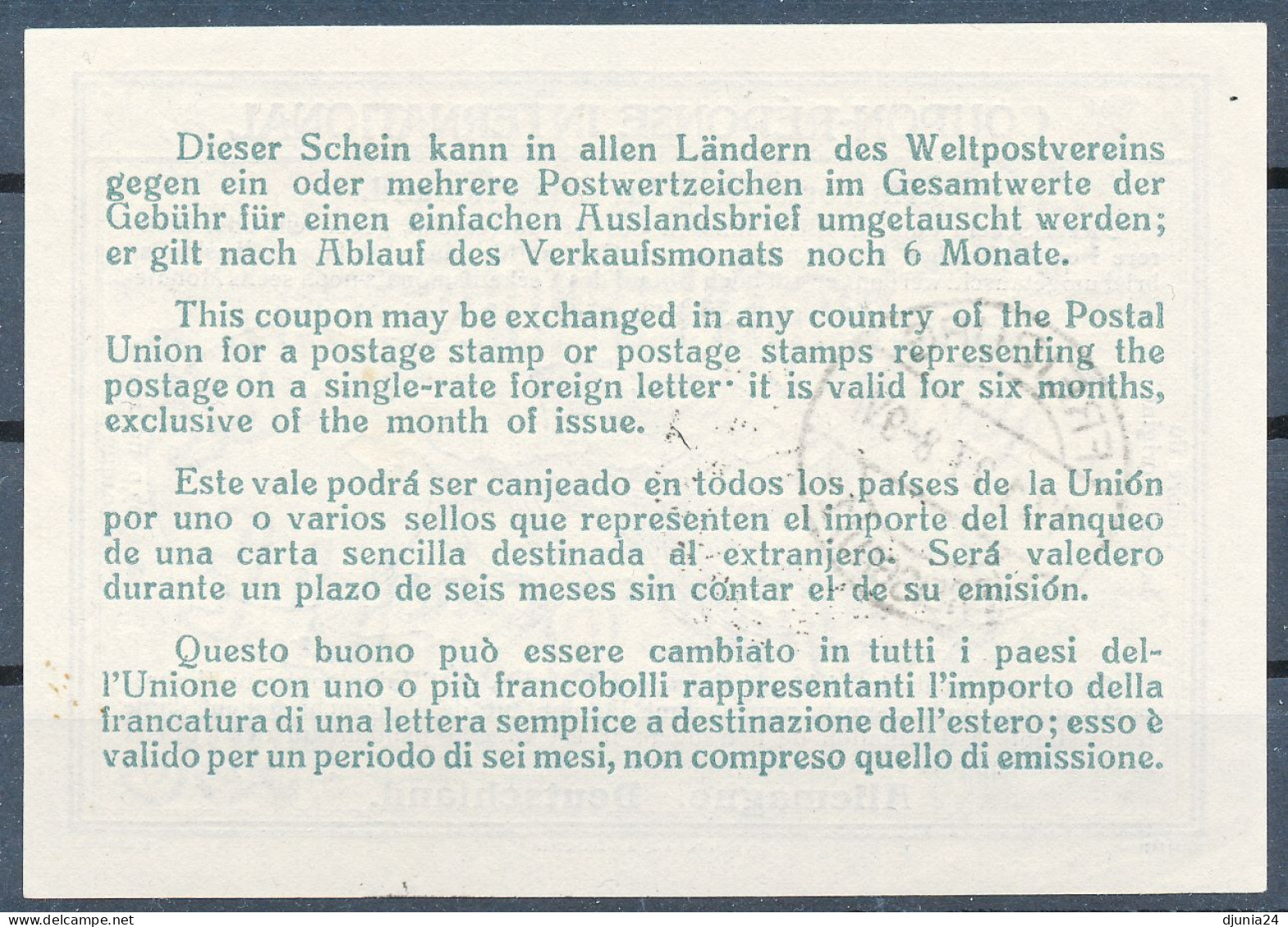 BF0274 / DR -  FREIBURG  - 1927 - Type Ro8  -  35 Pfennig.  - Reply Coupon Reponse - Altri & Non Classificati