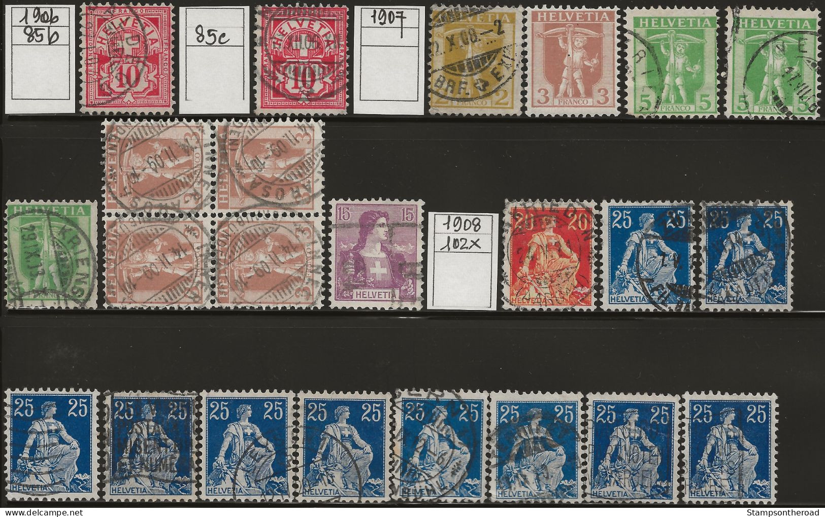 SVLT01 - Svizzera 1862/1932, Lotto Di 415 Francobolli Nuovi Con E Senza Linguella E Usati - Collections