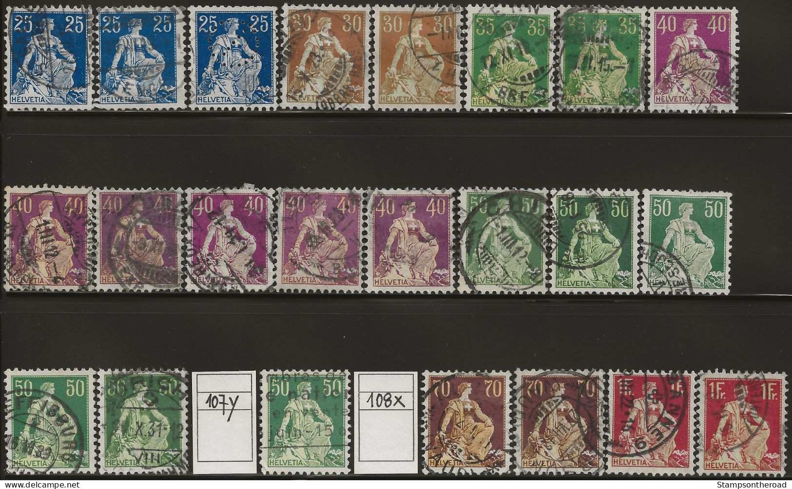 SVLT01 - Svizzera 1862/1932, Lotto Di 415 Francobolli Nuovi Con E Senza Linguella E Usati - Lotes/Colecciones