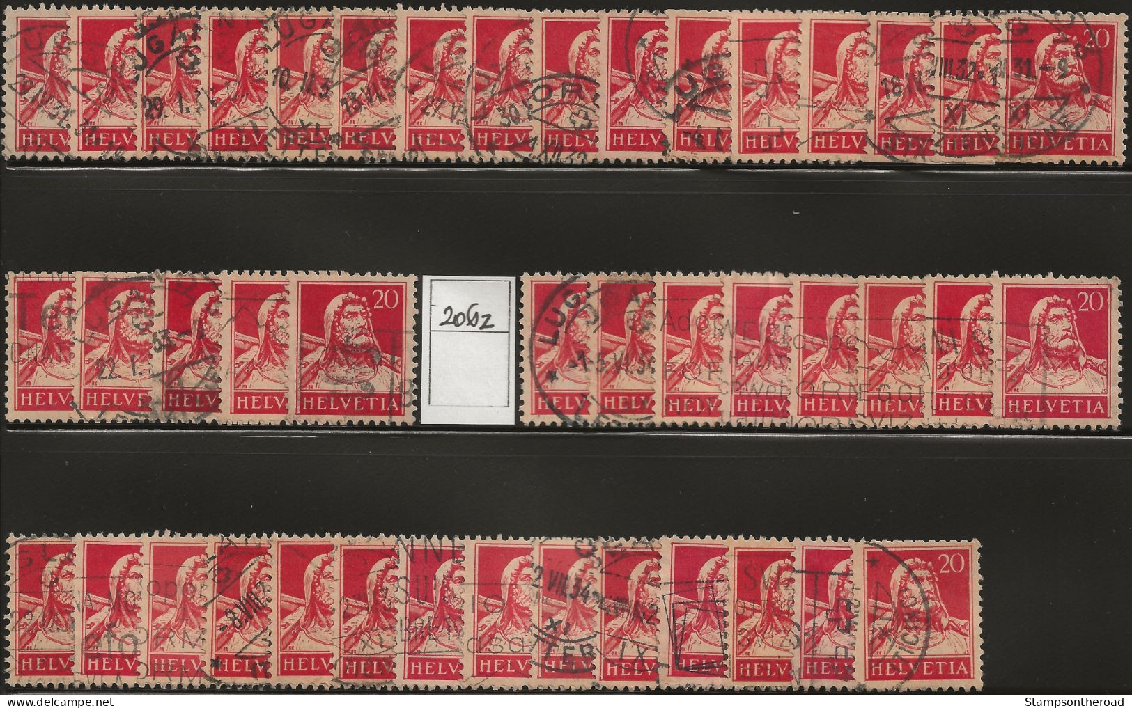 SVLT01 - Svizzera 1862/1932, Lotto di 415 francobolli nuovi con e senza linguella e usati