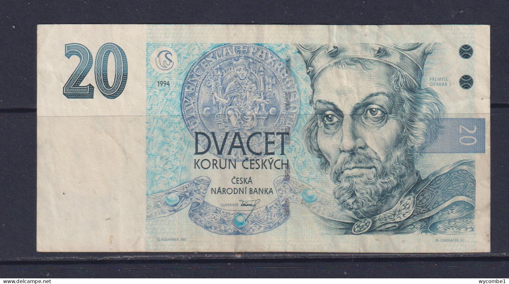 CZECH REPUBLIC  - 1994 20 Korun Circulated Banknote - Tchéquie